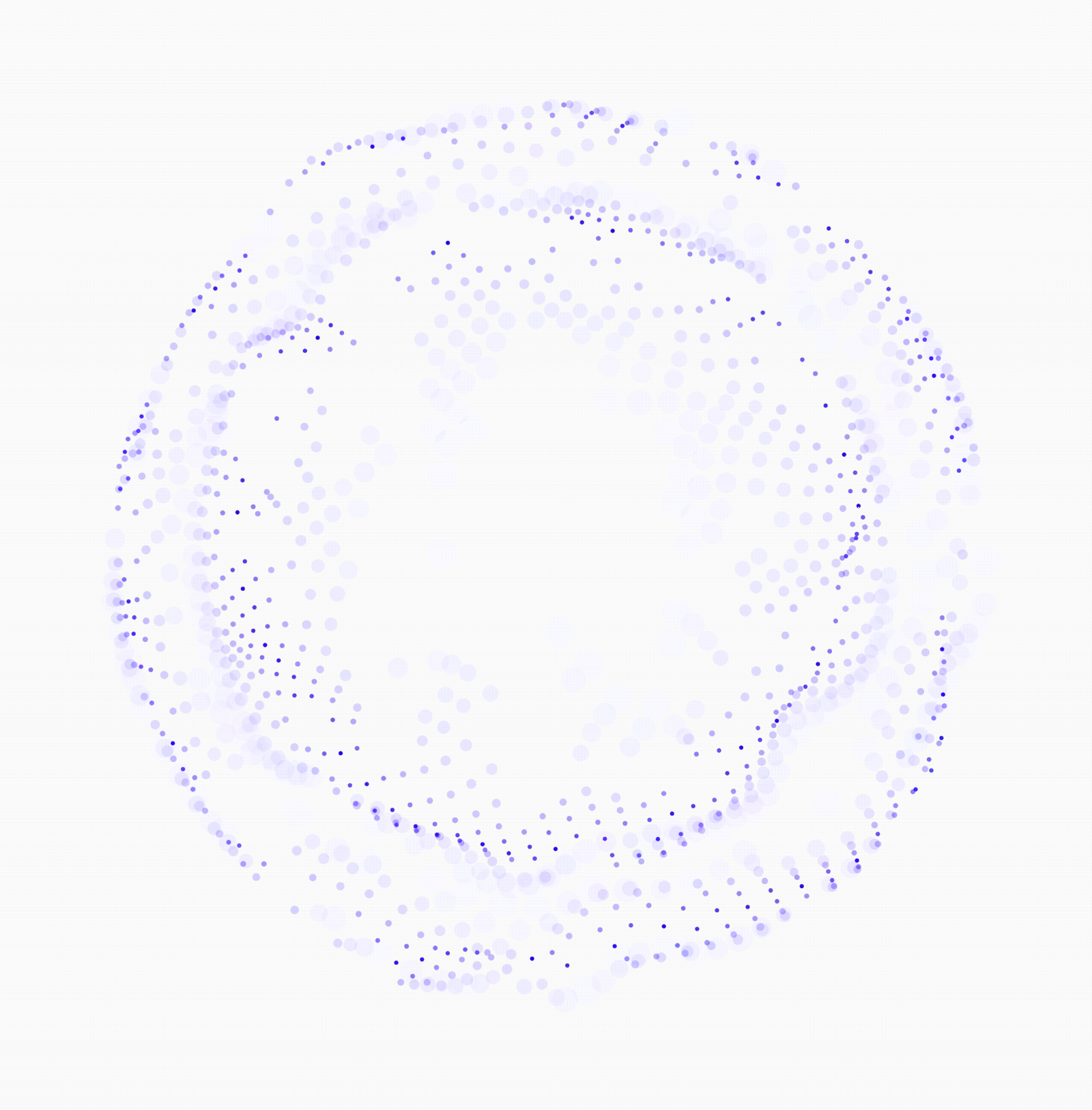 rotate dot decoration small blue